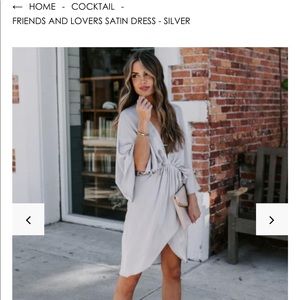 Vici friends and lovers satin dress